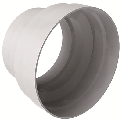 Réduction droite pvc femelle-mâle D. 160-125mm Blanc Autogyre
