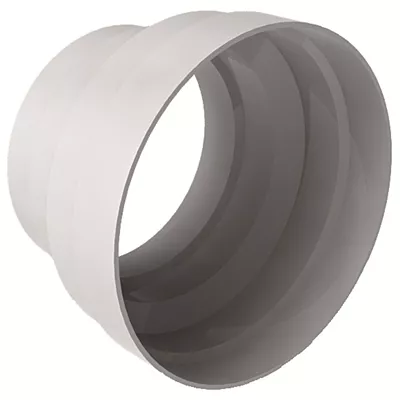 Réduction droite pvc femelle-mâle D. 160-125mm Blanc Autogyre