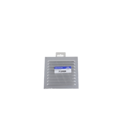 Grille d'aération en applique alu à persienne avec moust. 150 x 150mm Anodisé