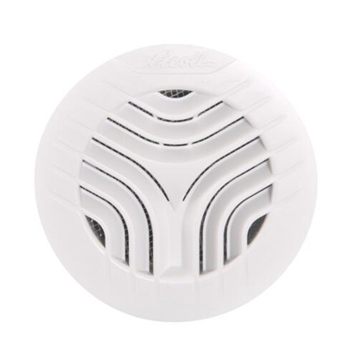 Grille de ventilation plast. 23cm² ronde p/ tuyau D. 100mm + moust. GATM100 Blanc
