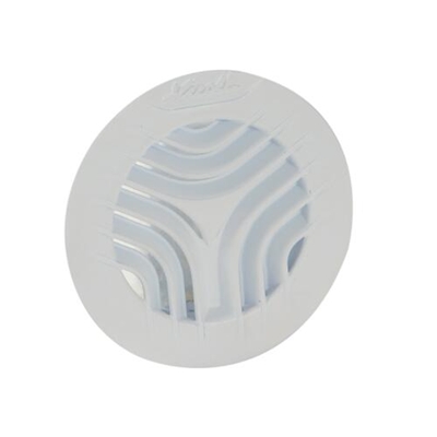 Grille de ventilation plast. 42cm² ronde p/ tuyau D. 125mm + moust. GATM125 Blanc