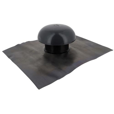 Chapeau ventilation pvc + coll. d'étanchéité D. 100mm sans moust. CD10 Gris Anthracite