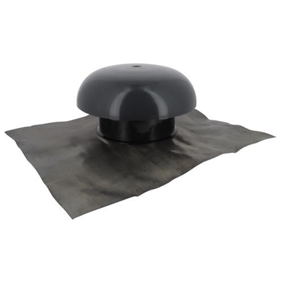 Chapeau ventilation pvc + coll. d'étanchéité D. 160mm avec moust. CD16M Gris Anthracite