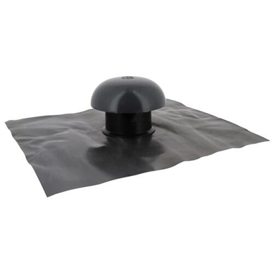 Chapeau ventilation pvc + coll. d'étanchéité D. 80mm sans moust. CD8 Gris Anthracite