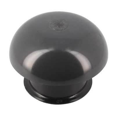 Chapeau ventilation pvc simple D. 80mm sans moust. CC8 Gris Anthracite