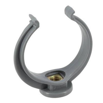 Collier pvc Lyre insert 7-150 p/ fixation tuyau D. 50mm CO50 Gris