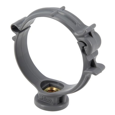 Collier pvc monobloc insert 7-150 p/ fixation tuyau D. 50mm CM50 Gris