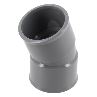Coude pvc d'évacuation simple 20° FF D. 32mm CF22 Gris