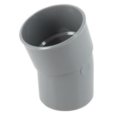 Coude pvc d'évacuation simple 20° MF D. 80mm CR2 Gris