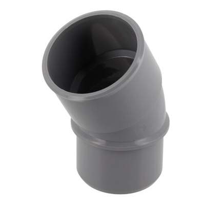 Coude pvc d'évacuation simple 30° MF D. 40mm CH3 Gris