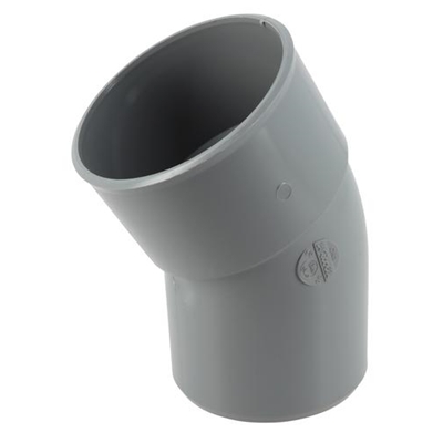 Coude pvc d'évacuation simple 30° MF D. 80mm CR3 Gris
