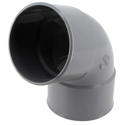 Coude pvc d'évacuation simple 67°30 FF D. 80mm CR66 Gris