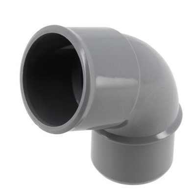 Coude pvc d'évacuation simple 67°30 MF D. 32mm CF6 Gris