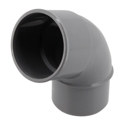Coude pvc d'évacuation simple 67°30 MF D. 50mm CJ6 Gris