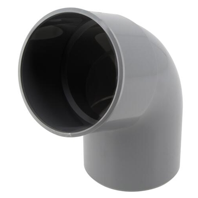 Coude pvc d'évacuation simple 67°30 MF D. 80mm CR6 Gris