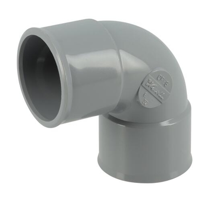 Coude pvc d'évacuation simple 87°30 FF D. 32mm CF88 Gris