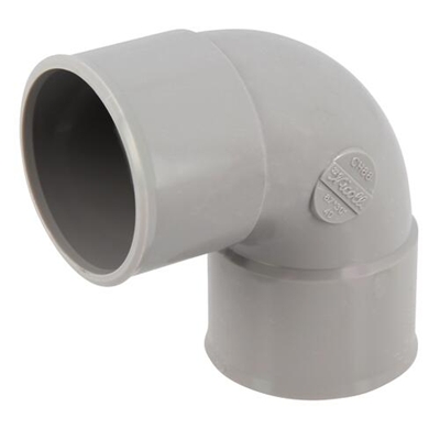 Coude pvc d'évacuation simple 87°30 FF D. 40mm CH88 Gris