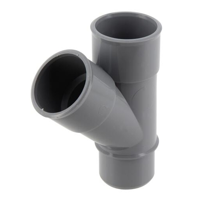 Culotte pvc d'évacuation simple 45° MF D. 32mm BF14 Gris