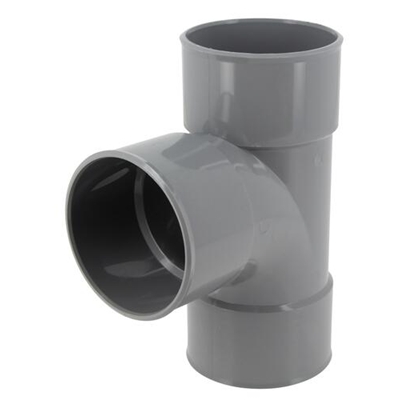 Culotte pvc d'évacuation simple 87°30 FF D. 80mm BR188 Gris