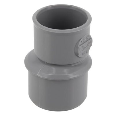 Réduction pvc d'évacuation sortie ext. excentrée MF D. 40-32mm IH1 Gris