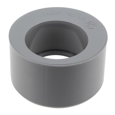 Tampon de réduction pvc d'évacuation simple MF D. 80-50mm R5 Gris