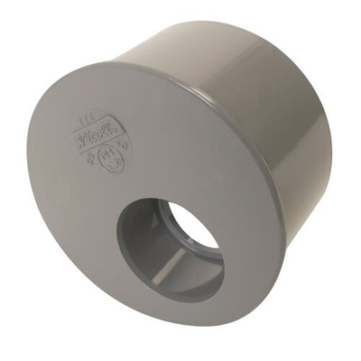 Tampon de réduction pvc d'évacuation simple MF D. 93-40mm p/ tube D. 100mm TT4 Gris