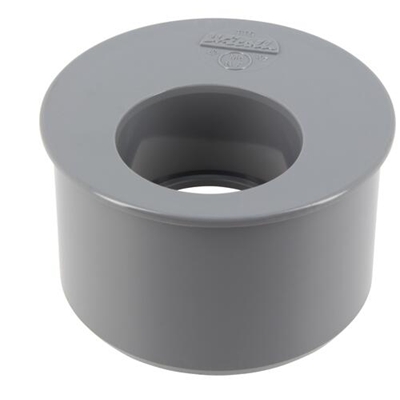 Tampon de réduction pvc d'évacuation simple MF D. 93-50mm p/ tube D.100mm TT5 Gris