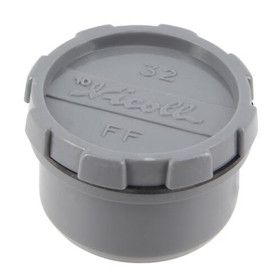 Tampon de visite pvc MF avec bouchon D. 32mm FF Gris