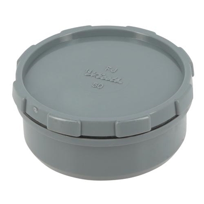 Tampon de visite pvc MF avec bouchon D. 50mm FJ Gris
