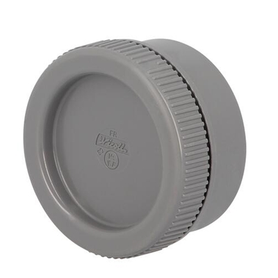 Tampon de visite pvc MF avec bouchon D. 80mm FR Gris
