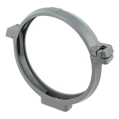 Collier pvc à bride insert 7-150 p/ fixation tuyau D. 125mm COX Gris