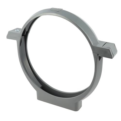 Collier pvc à bride insert 7-150 p/ fixation tuyau D. 160mm OZ Gris