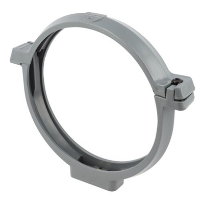 Colliers pvc à bride insert 7-150 p/ fixation tuyau D. 125mm COX Gris sachet de 2