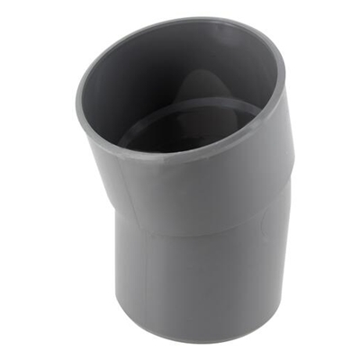Coude pvc d'évacuation simple 20° MF D. 100mm CT2 Gris