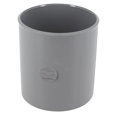 Coulisse pvc d'évacuation FF D. 100mm KT Gris