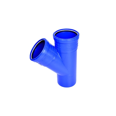 Culotte PP d'évacuation simple à joint SN4 Sancol 45° D. 100mm Bleu