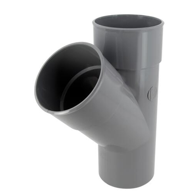Culotte pvc d'évacuation simple 45° MF D. 100mm BT14 Gris