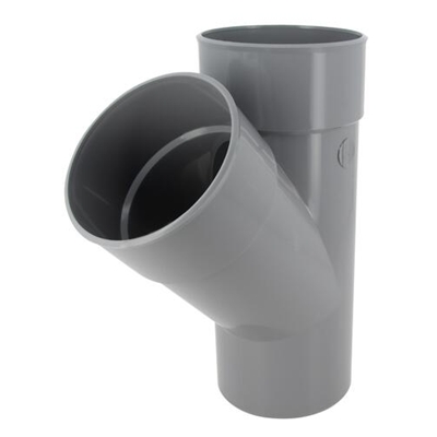 Culotte pvc d'évacuation simple 45° MF D. 125mm BX14 Gris