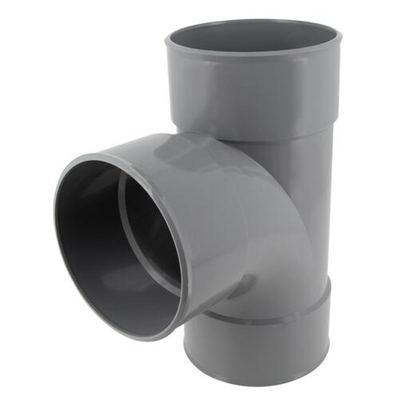 Culotte pvc d'évacuation simple 87°30 FF D. 125mm BX188 Gris
