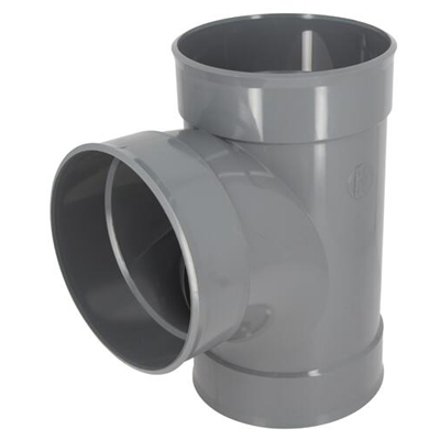 Culotte pvc d'évacuation simple 87°30 FF D. 200mm BB188 Gris