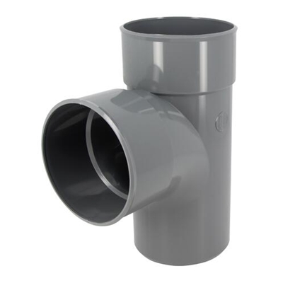 Culotte pvc d'évacuation simple 87°30 MF D. 125mm BX18 Gris