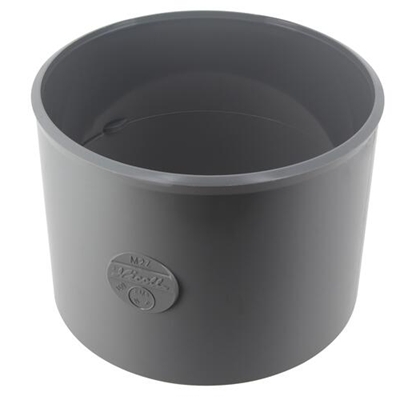 Manchon pvc d'évacuation à butée FF D. 160mm M2Z Gris