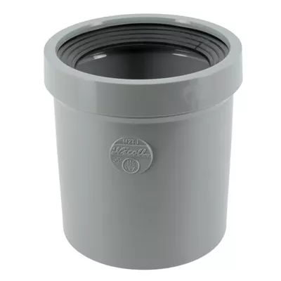 Manchon pvc d'évacuation à joint D. 100mm M2TJ Gris