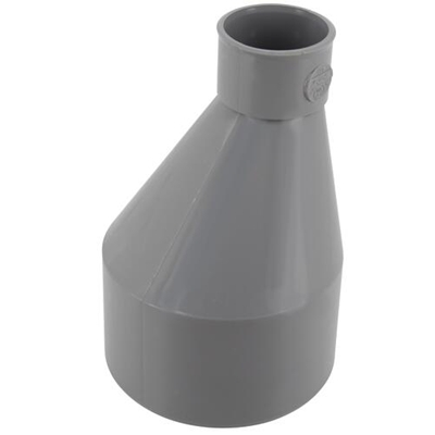 Réduction pvc d'évacuation sortie ext. excentrée MF D. 100-40mm IT6 Gris
