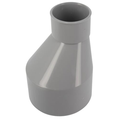 Réduction pvc d'évacuation sortie ext. excentrée MF D. 100-50mm IT5 Gris