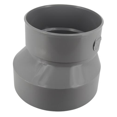 Réduction pvc d'évacuation sortie ext. excentrée MF D. 200-160mm IB1 Gris