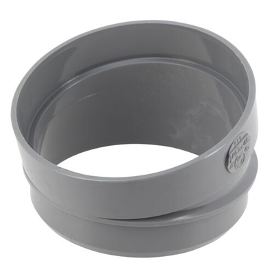 Secteur de coude pvc d'évacuation 15° MF D. 100mm ST1 Gris