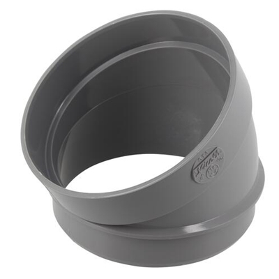 Secteur de coude pvc d'évacuation 30° MF D. 100mm ST3 Gris
