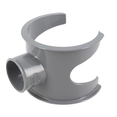 Selle pvc d'évacuation 90° MF p/ tube D. 100-40mm SL104 Gris