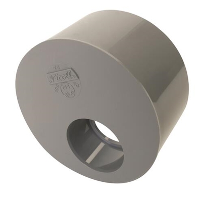 Tampon de réduction pvc d'évacuation simple MF D. 100-40mm T4 Gris